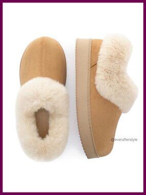 Microsuede Fuzzy Memory Foam Bootie Slippers Indoor Outdoor